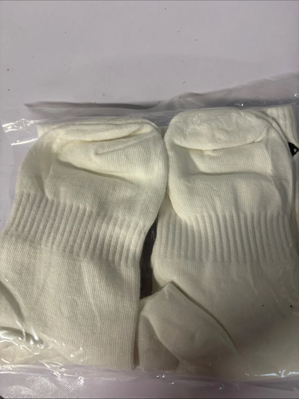 White  Crew Socks with Eye Detail